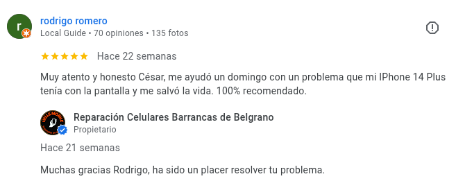 Reseña de Rodrigo Romero - 5 estrellas