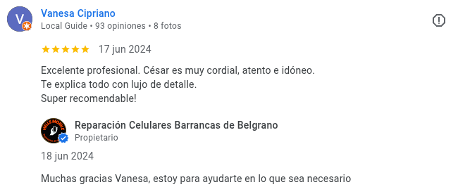 Reseña de Vanesa Cipriano - 5 estrellas