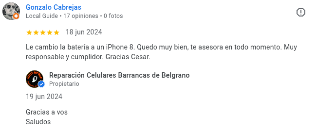 Reseña de Gonzalo Cabrejas - 5 estrellas